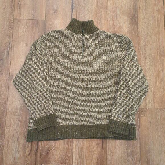 VTG Gap Men's XL Quarter Zip Knit Sweater Speckled Retro Grandpa Wool Blend Y2K - Picture 1 of 8
